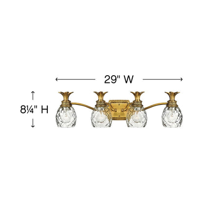 Plantation Bath Vanity Light - line drawing.
