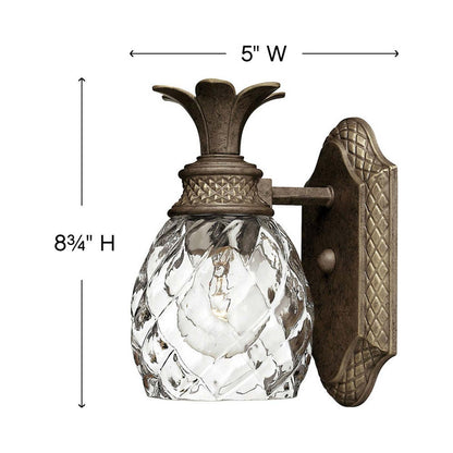 Plantation Bath Wall Light - line drawing.
