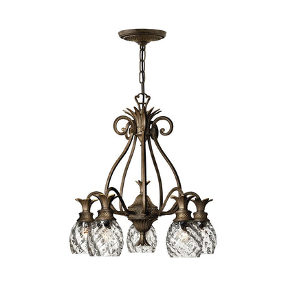 Plantation Chandelier in Pearl Bronze.
