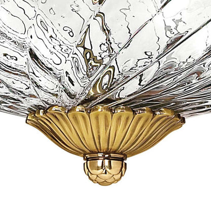 Plantation Flush Mount Ceiling Light in Detail.
