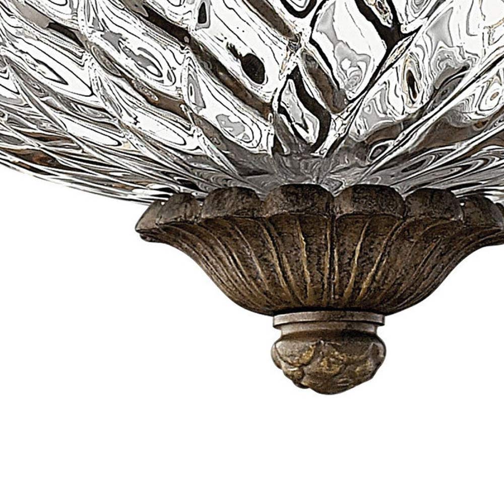 Plantation Flush Mount Ceiling Light in Detail.