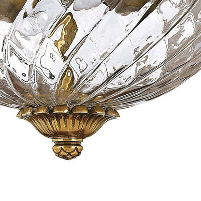 Plantation Flush Mount Ceiling Light in Detail.