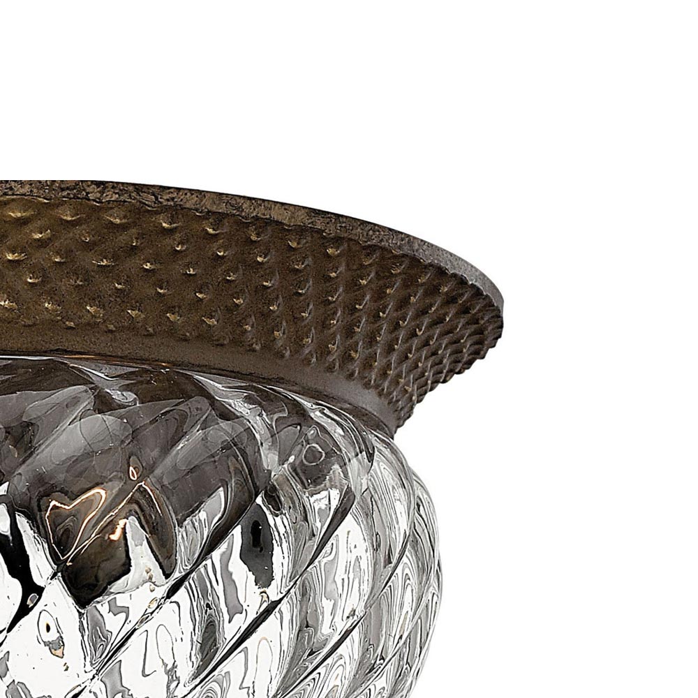 Plantation Flush Mount Ceiling Light in Detail.