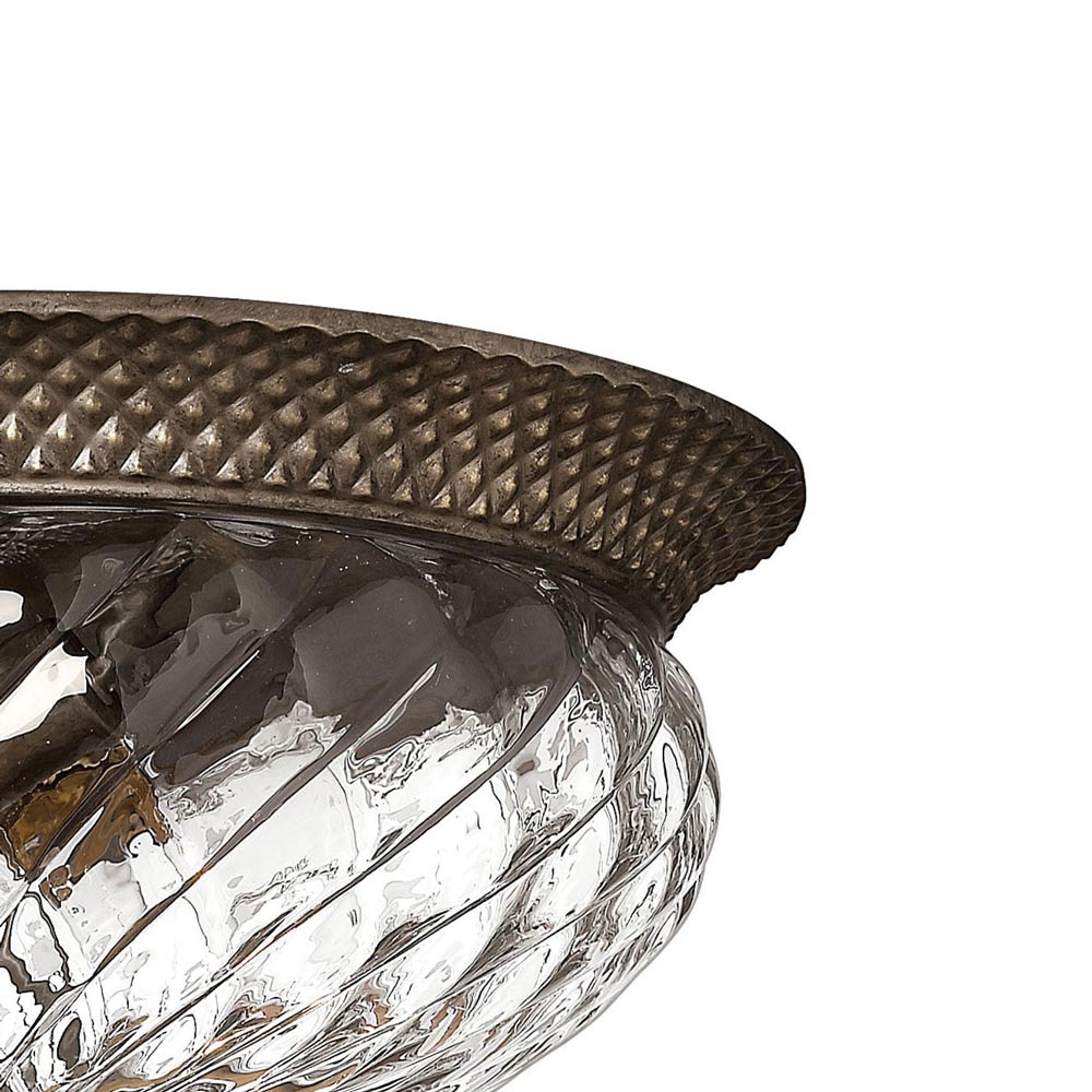 Plantation Flush Mount Ceiling Light in Detail.