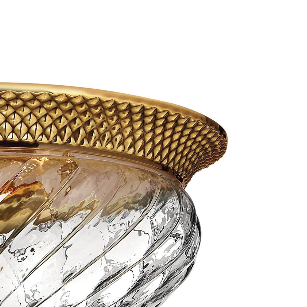 Plantation Flush Mount Ceiling Light in Detail.