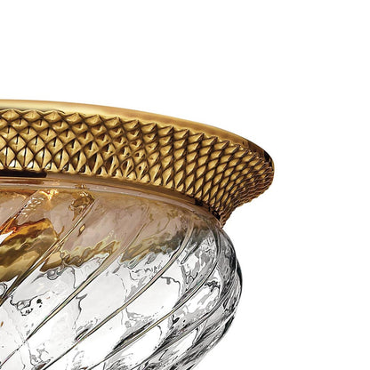 Plantation Flush Mount Ceiling Light in Detail.