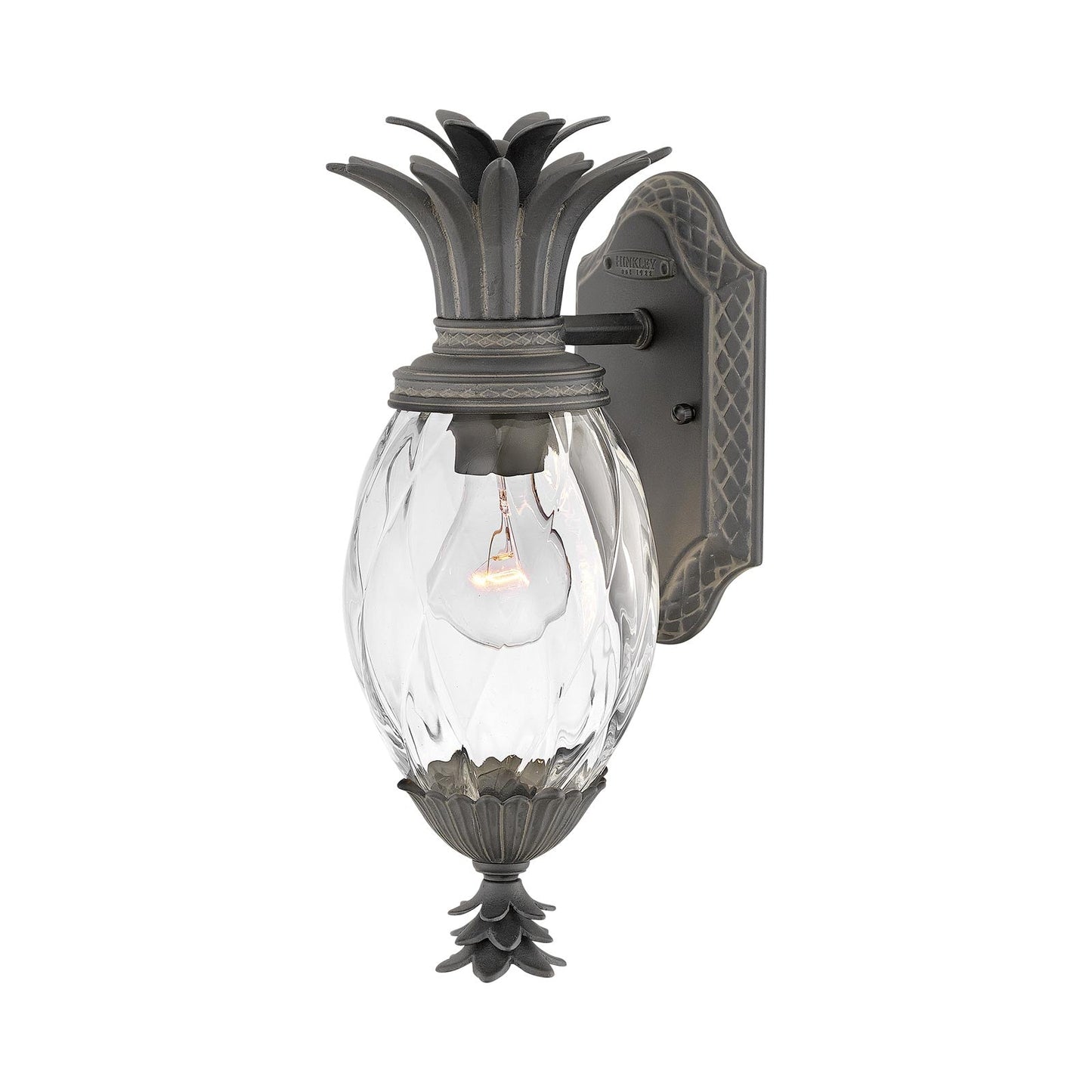 Plantation Outdoor Down Wall Light in Museum Black.