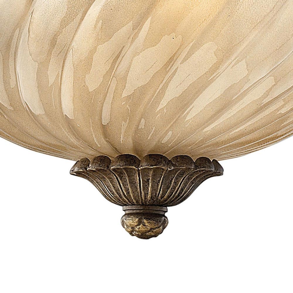 Plantation Outdoor Flush Mount Ceiling Light in Detail.