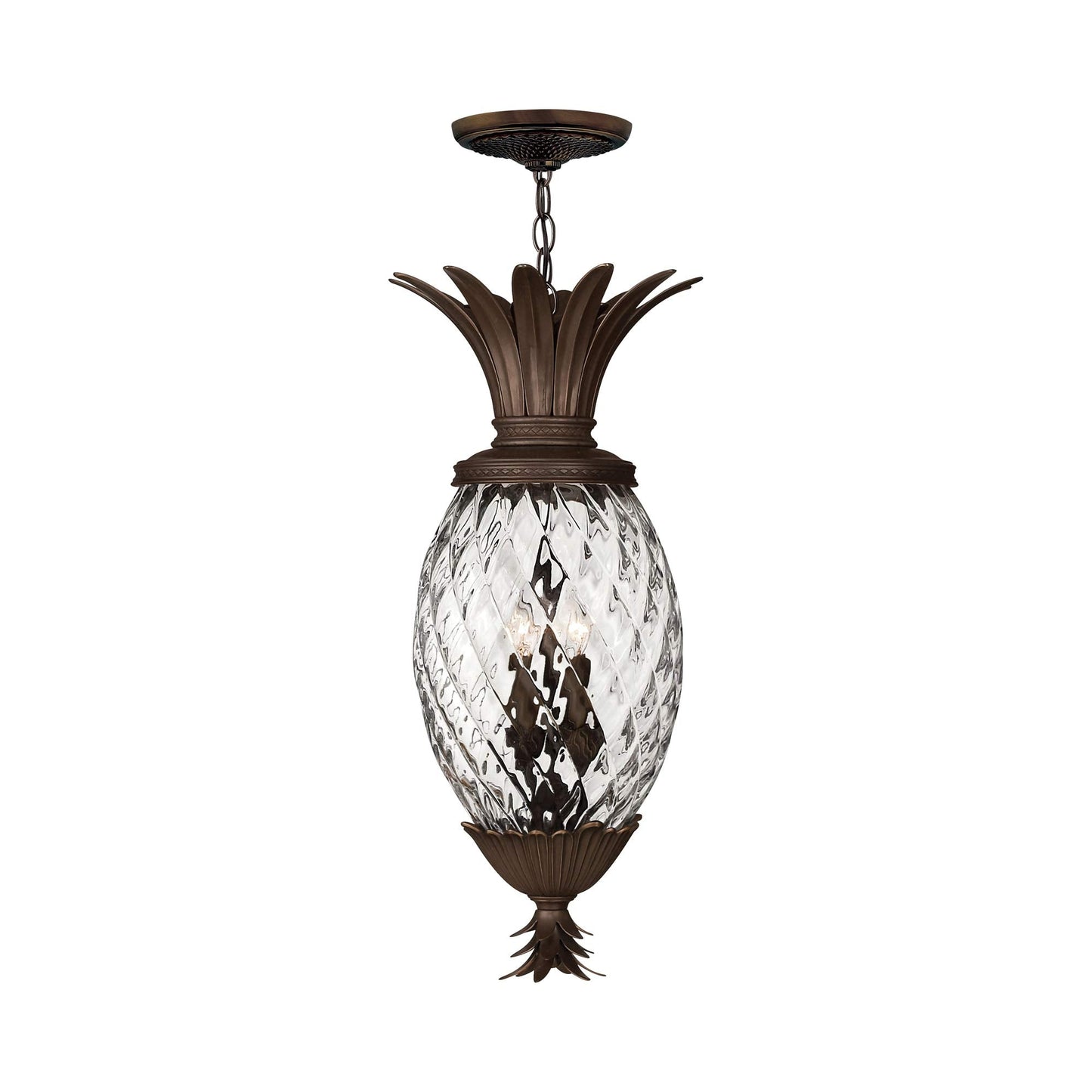 Plantation Outdoor Pendant Light in Copper Bronze.