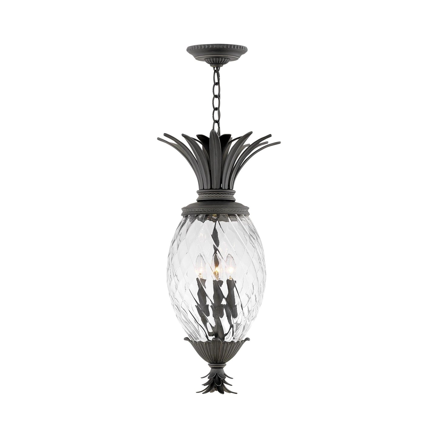 Plantation Outdoor Pendant Light in Museum Black.
