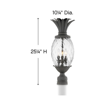 Plantation Outdoor Post Light - line drawing.