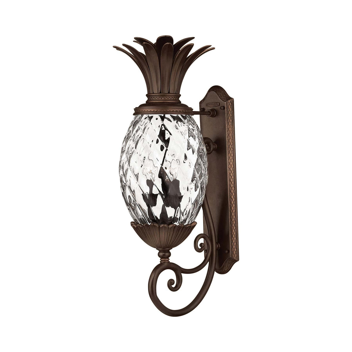 Plantation Outdoor Wall Light in Copper Bronze (28-Inch).