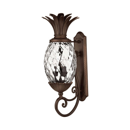 Plantation Outdoor Wall Light in Copper Bronze (28-Inch).