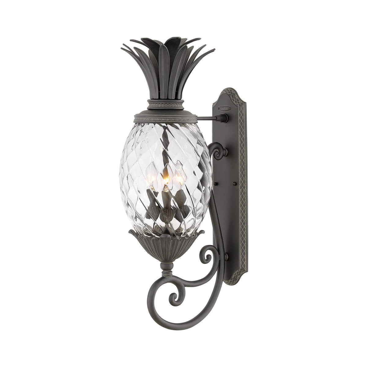 Plantation Outdoor Wall Light in Museum Black (28-Inch).