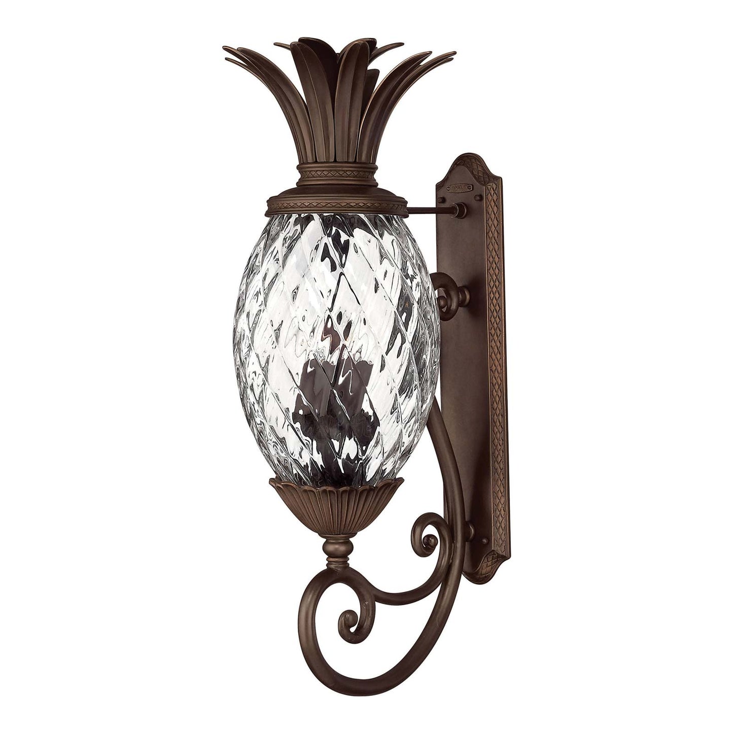 Plantation Outdoor Wall Light in Copper Bronze (34.25-Inch).