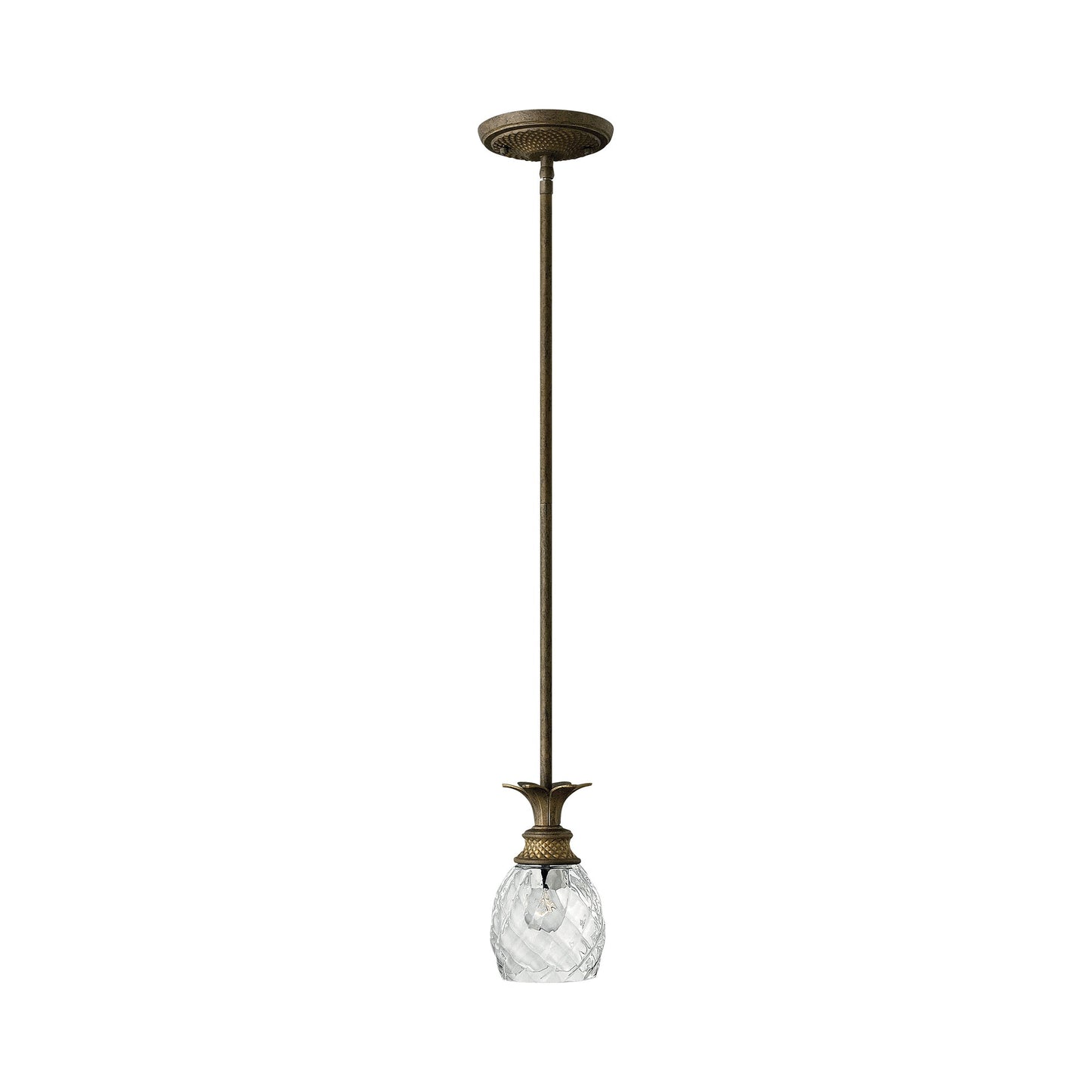 Plantation Pendant Light in Pearl Bronze.