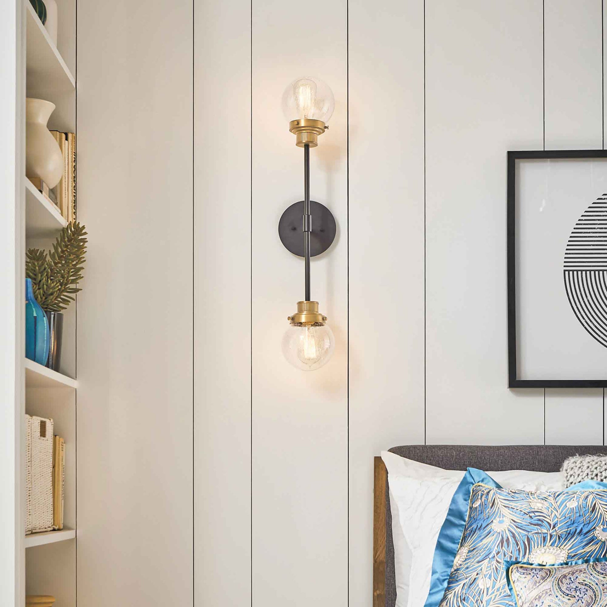 Poppy Wall Light in bedroom.