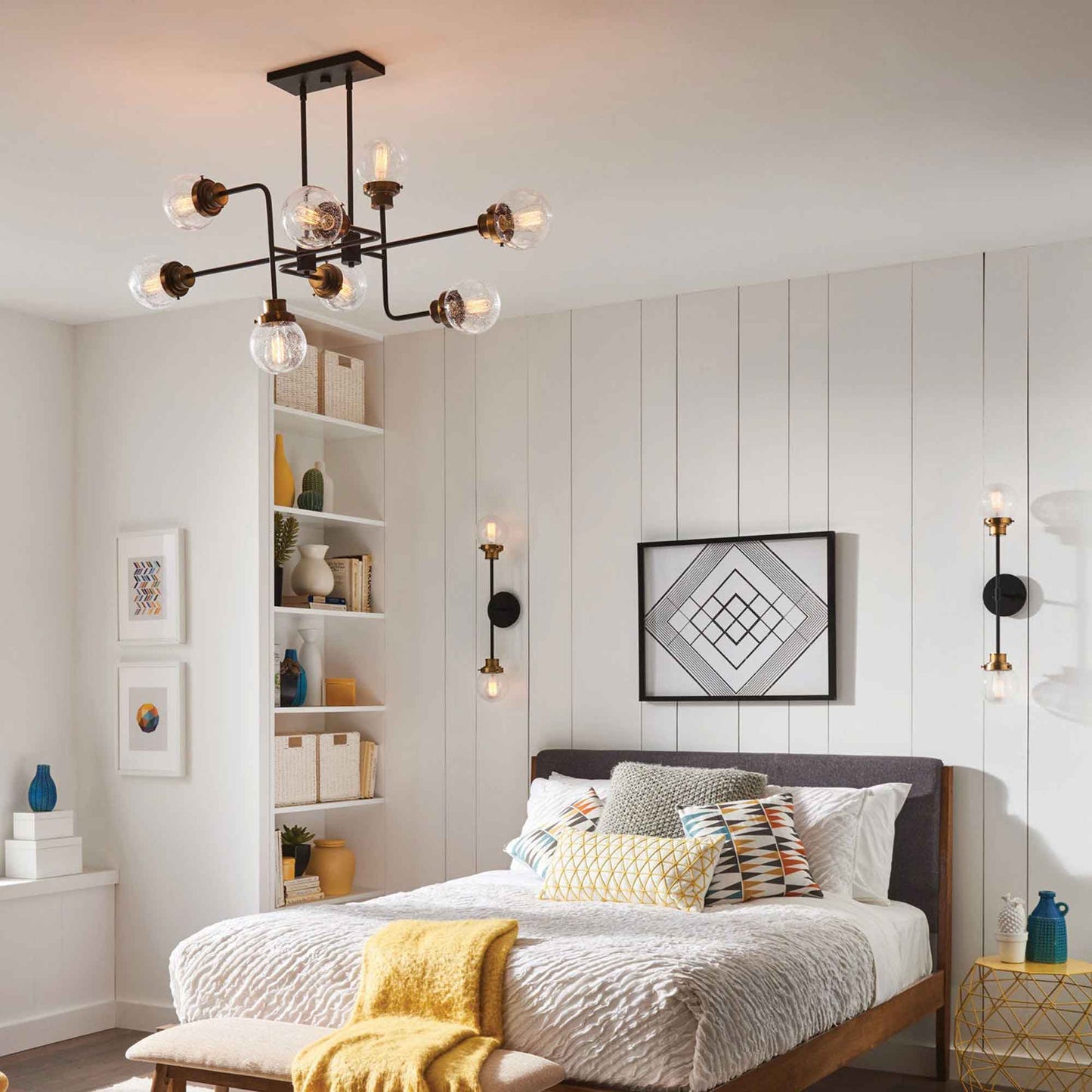 Poppy Wall Light in bedroom.