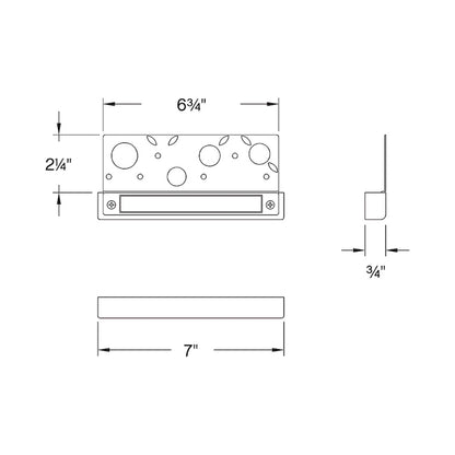 Presto Outdoor LED Hardscape Light - line drawing.