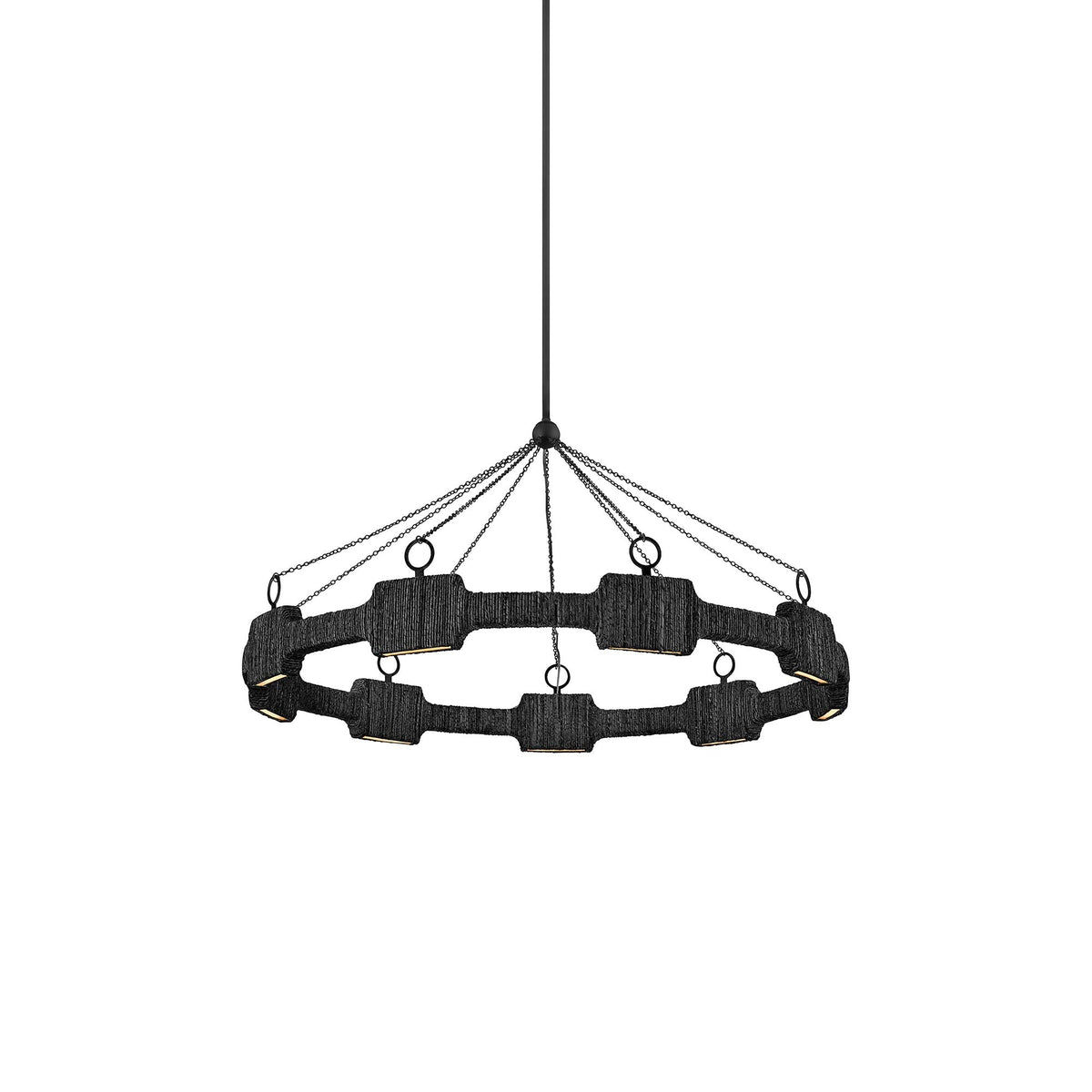 Raffi LED Chandelier in Carbon Black (Large).