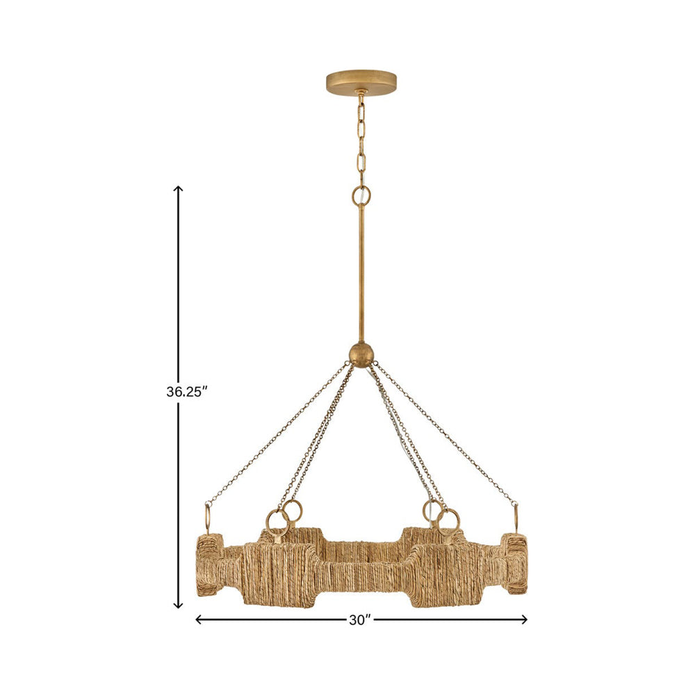 Raffi LED Chandelier - line drawing.