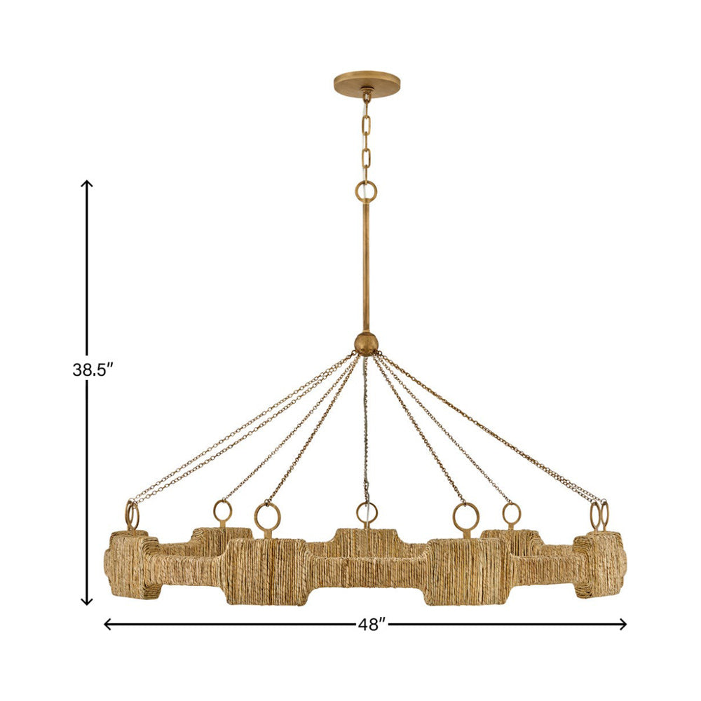 Raffi LED Chandelier - line drawing.
