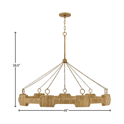 Raffi LED Chandelier - line drawing.