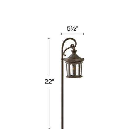 Raley Outdoor Path Light - line drawing.
