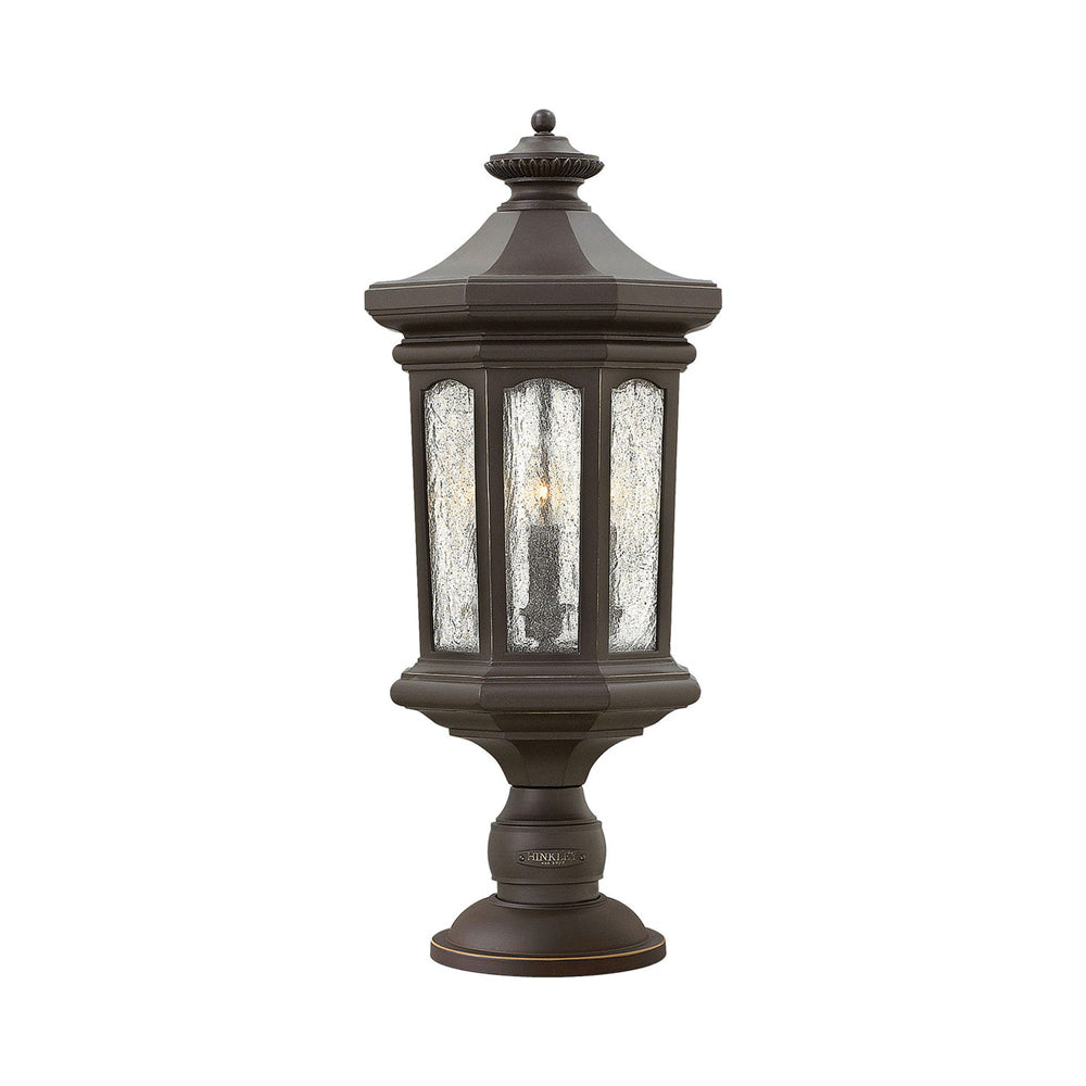 Raley Outdoor Post Light in Oil Rubbed Bronze.