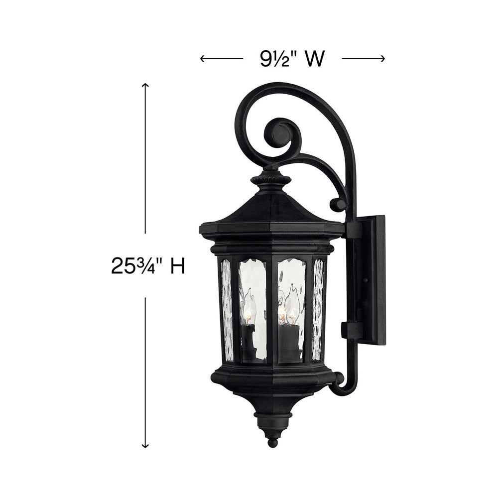 Raley Outdoor Wall Light - line drawing.