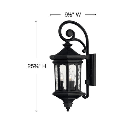 Raley Outdoor Wall Light - line drawing.