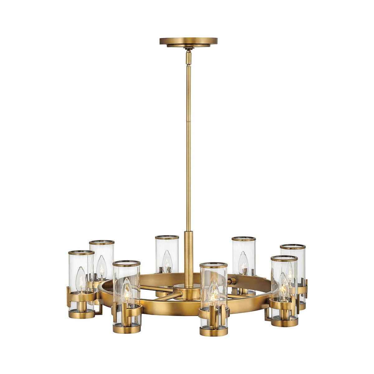Reeve Chandelier in Heritage Brass (8-Light).