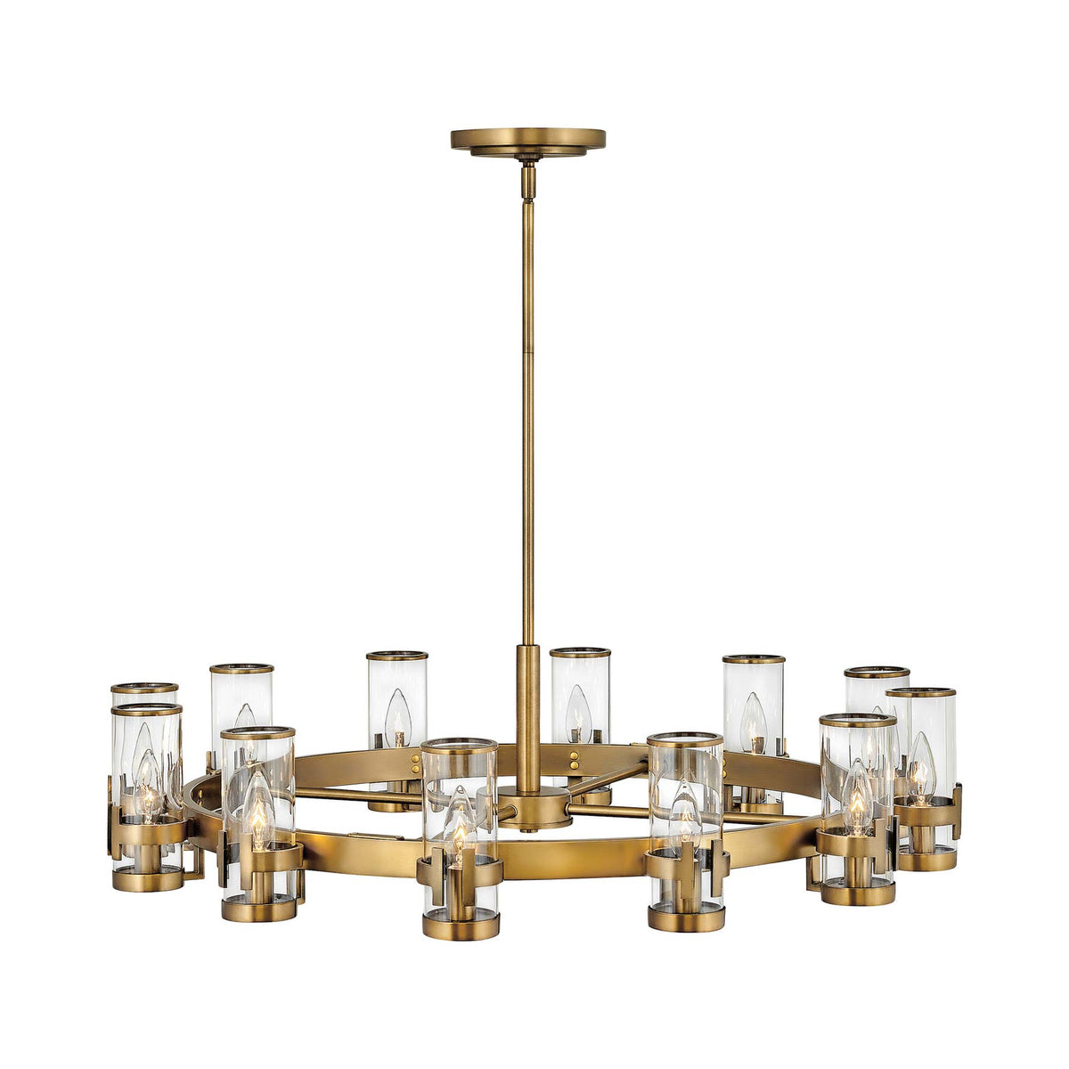 Reeve Chandelier in Heritage Brass (12-Light).