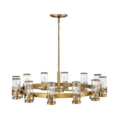 Reeve Chandelier in Heritage Brass (12-Light).
