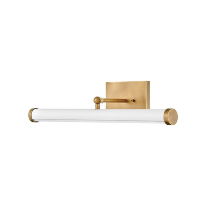 Regis LED Wall Light in Heritage Brass/Gloss White (Medium).