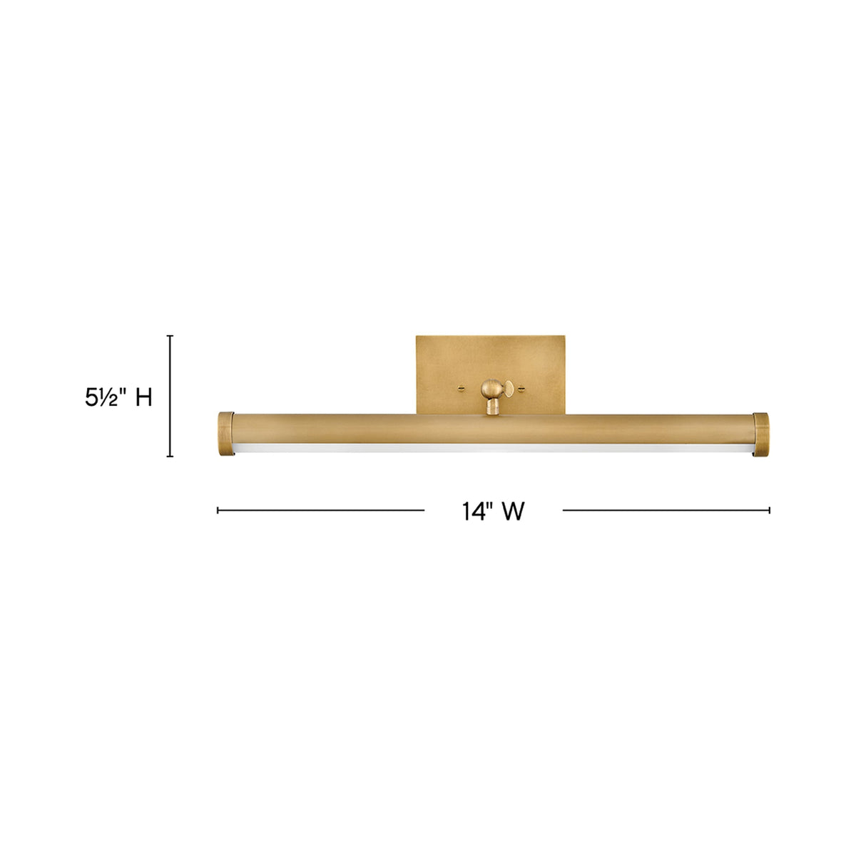Regis LED Wall Light - line drawing.