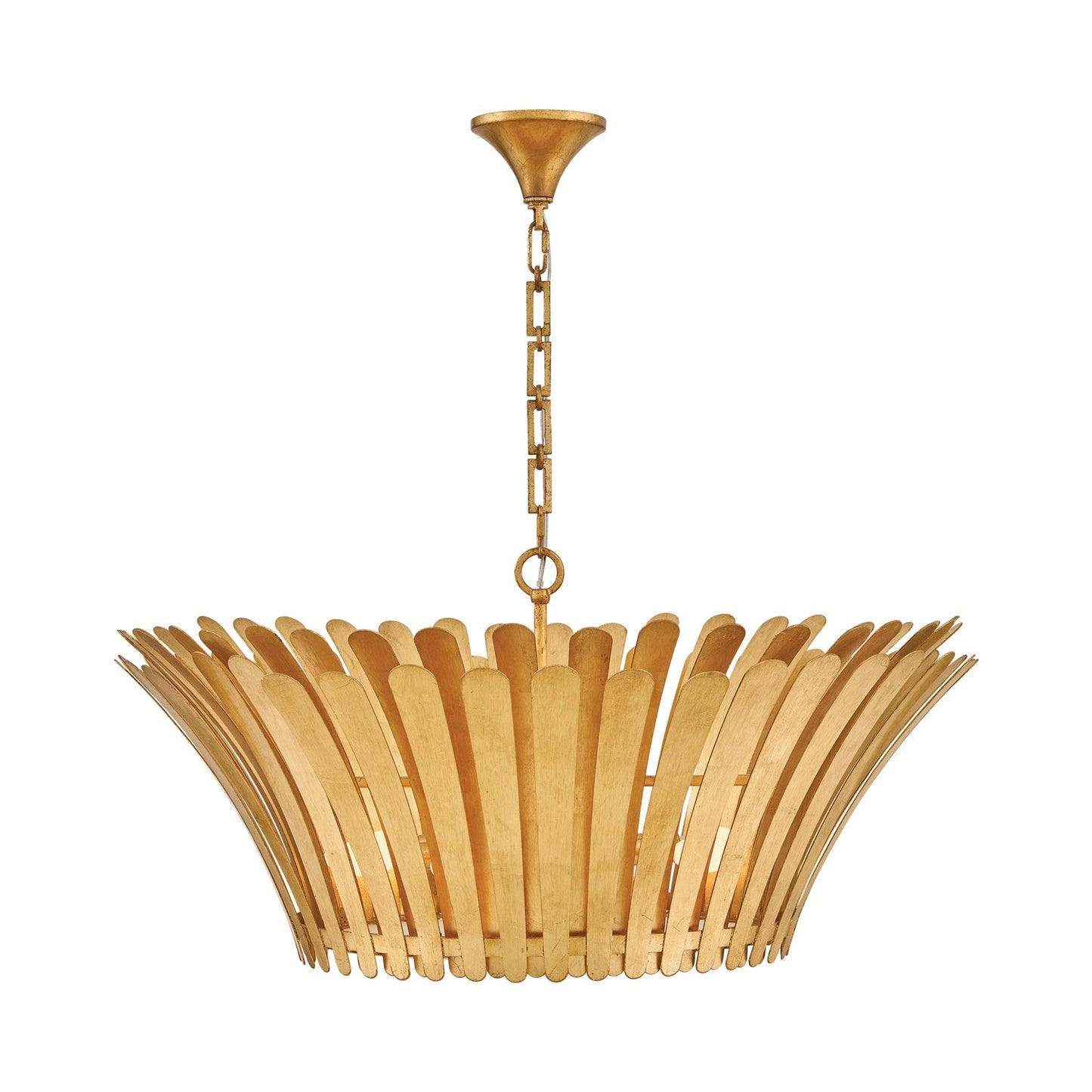 Reina Chandelier in Distressed Brass (33.75-Inch).