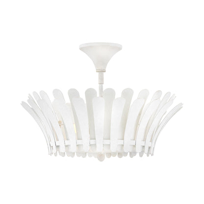 Reina Semi Flush Mount Ceiling Light in Textured Plaster.