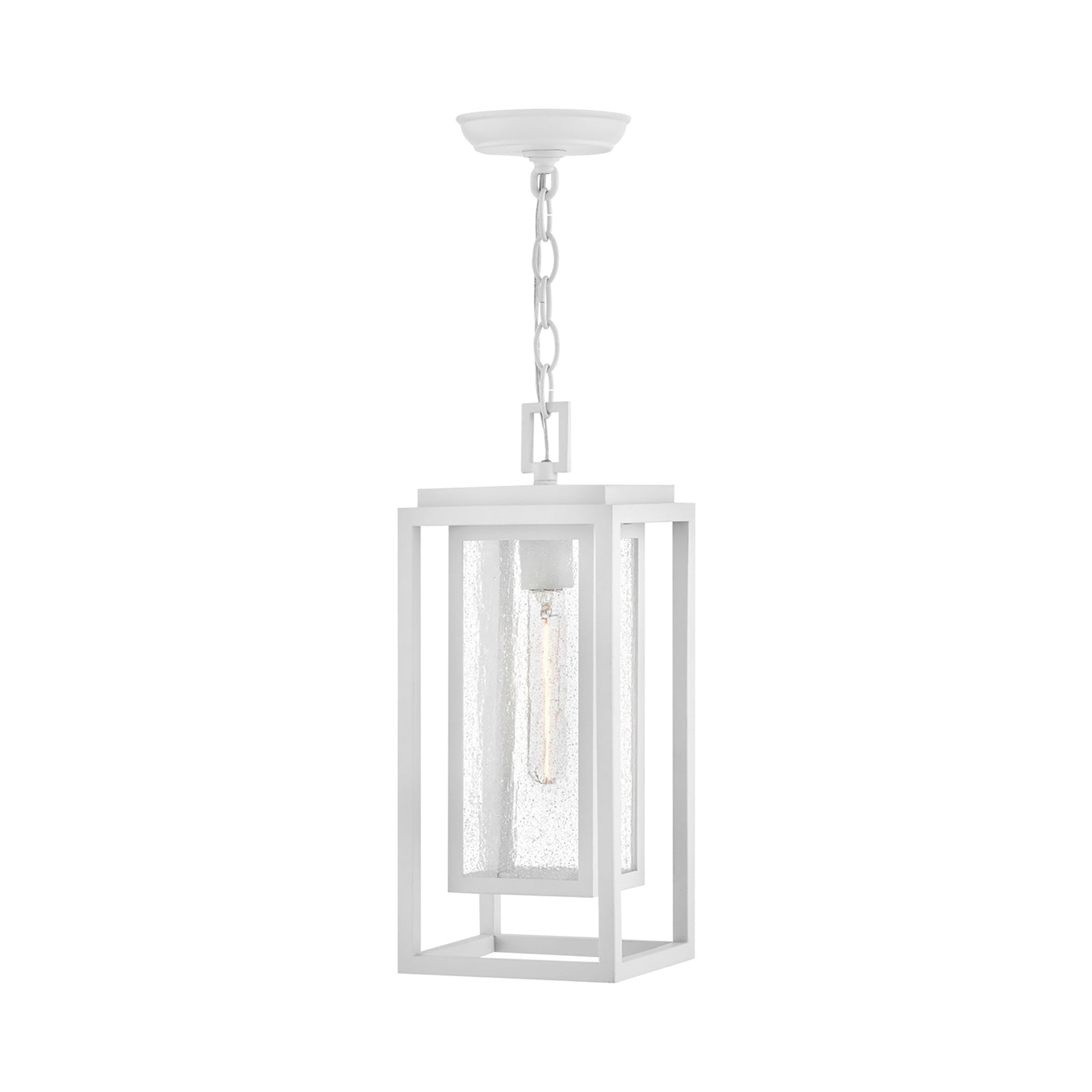 Republic Outdoor Pendant Light in Textured White (Bulb Not Included).