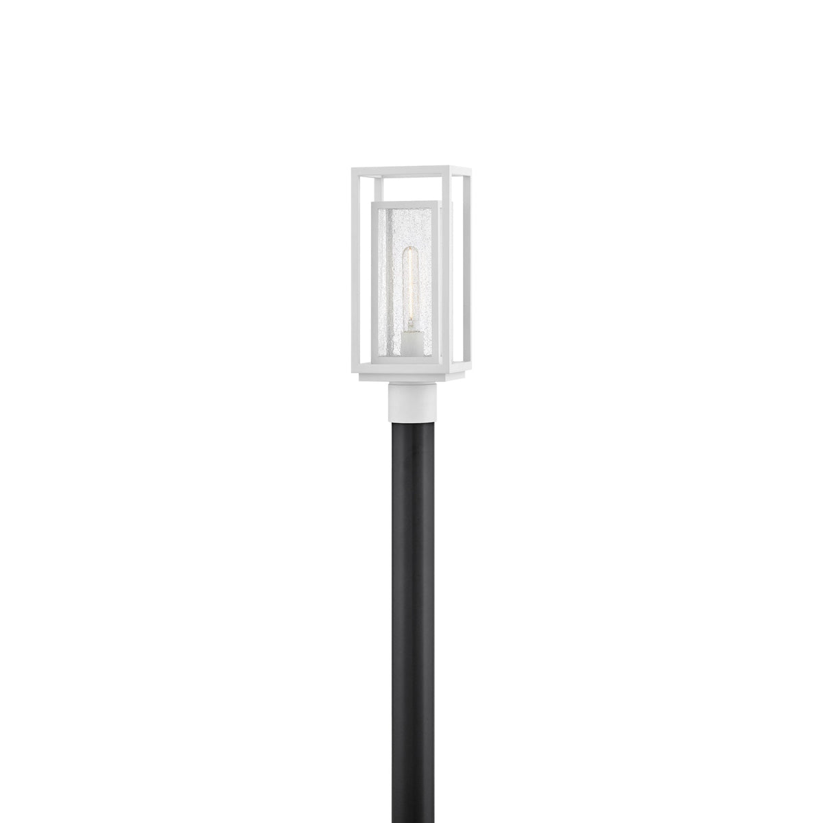 Republic Outdoor Post Light in Textured White .