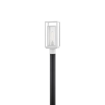 Republic Outdoor Post Light in Textured White .