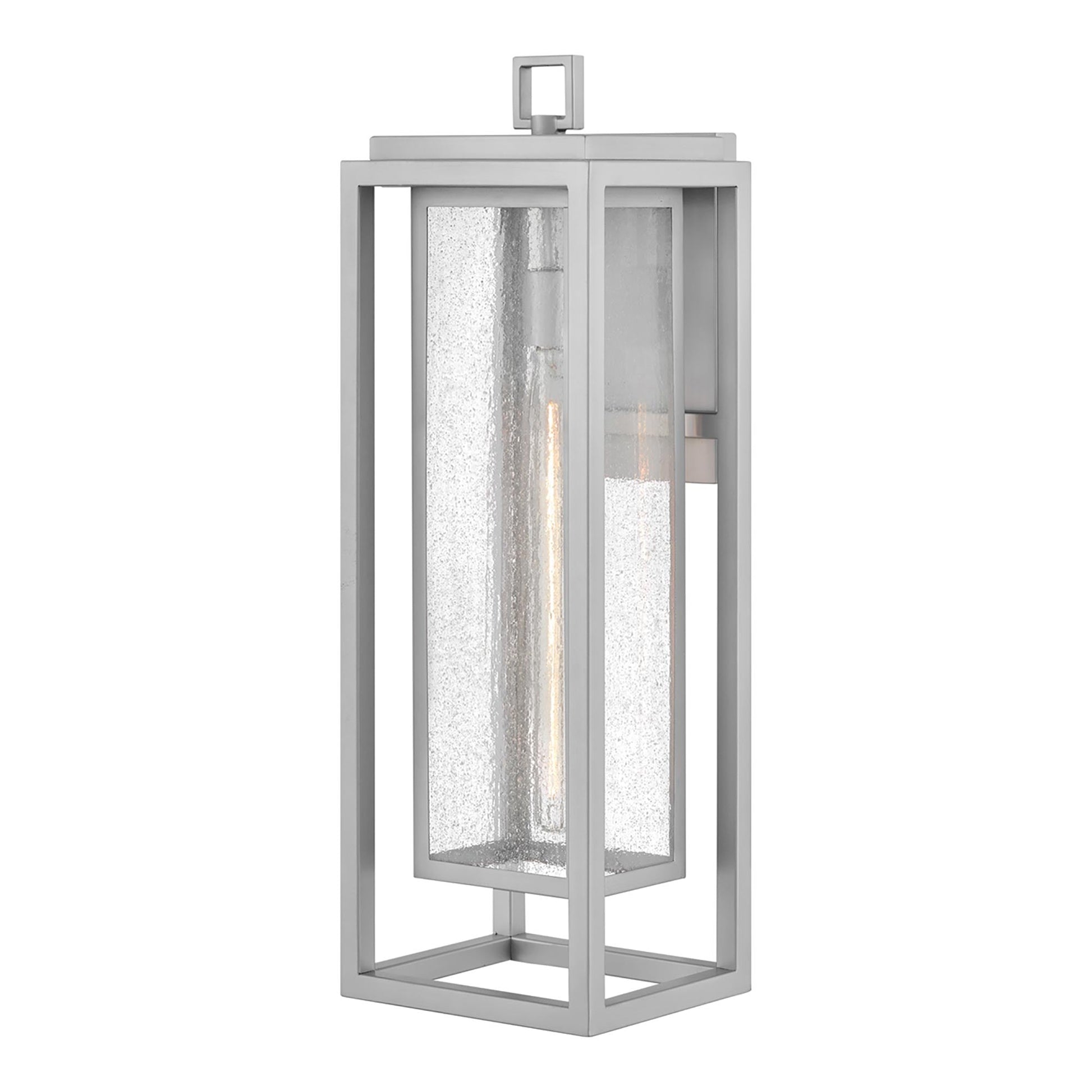 Republic Outdoor Wall Light in Satin Nickel (Extra Large).