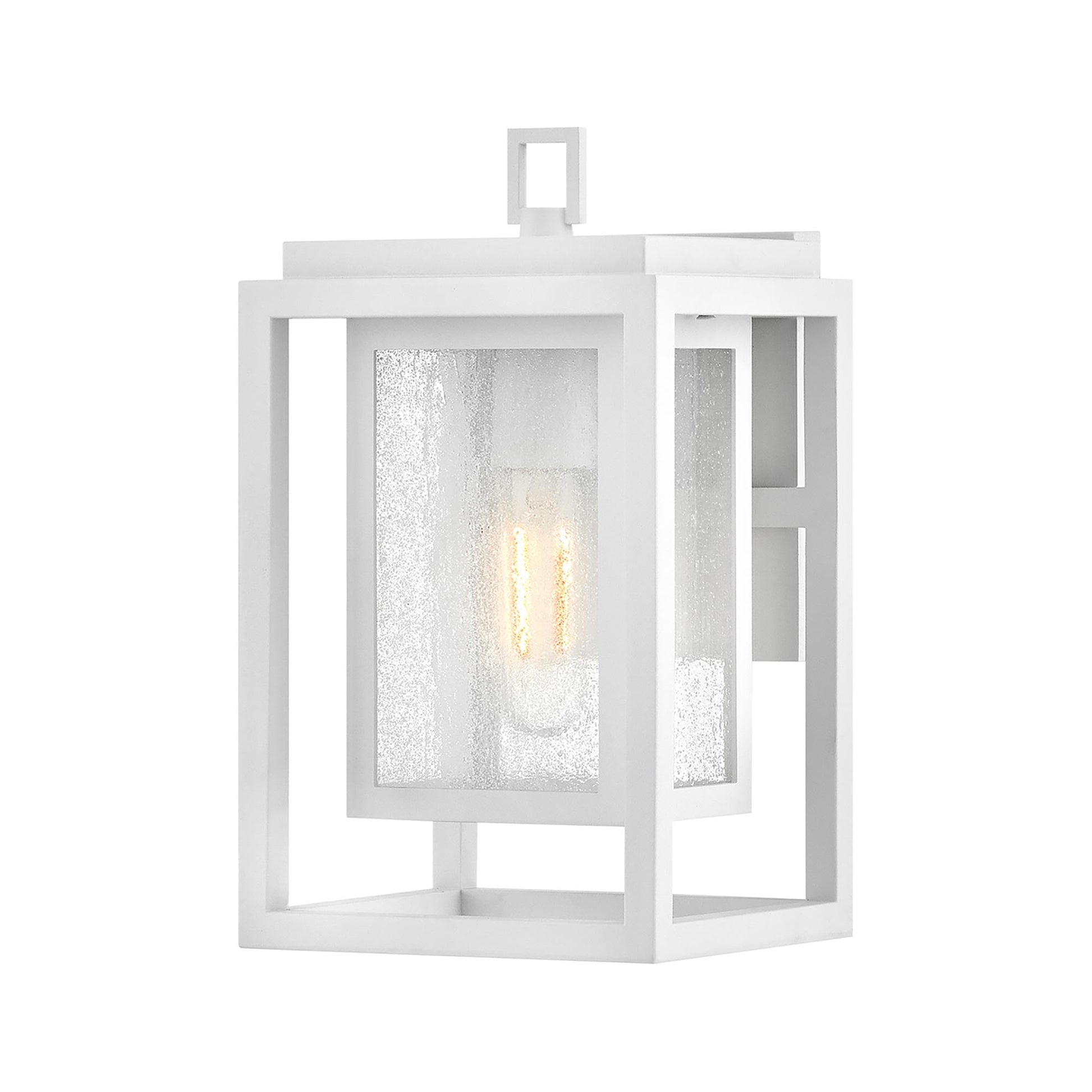 Republic Outdoor Wall Light in Textured White (Small).