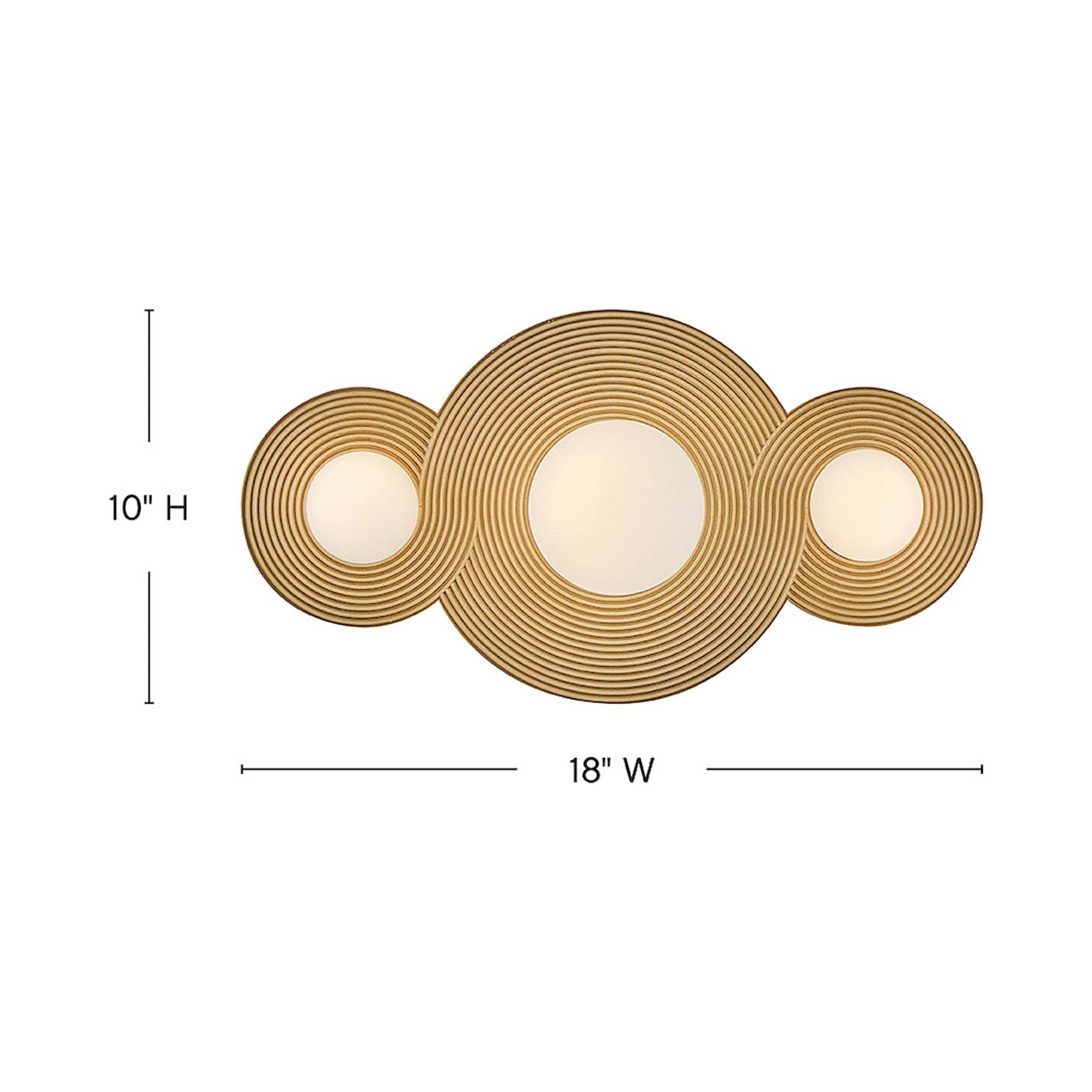 Rhea LED Bath Vanity Light - line drawing.