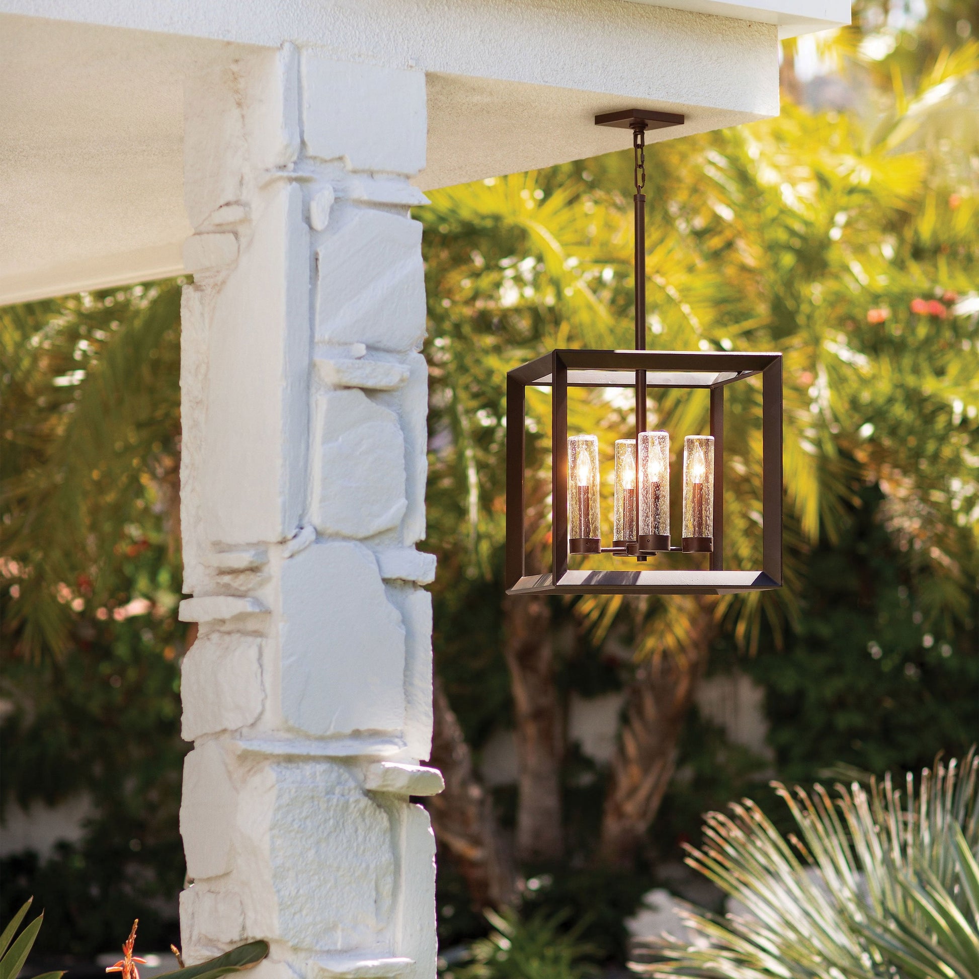 Rhodes Outdoor Pendant Light Outside Area.