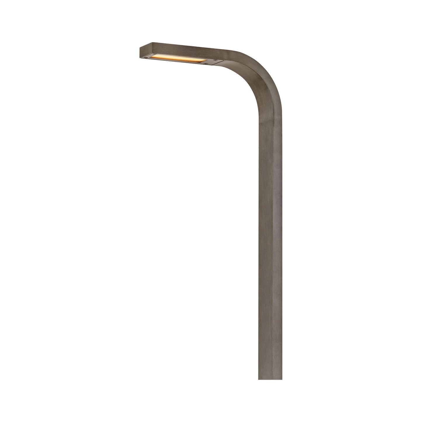 Rift Outdoor LED Path Light in Burnished Bronze.