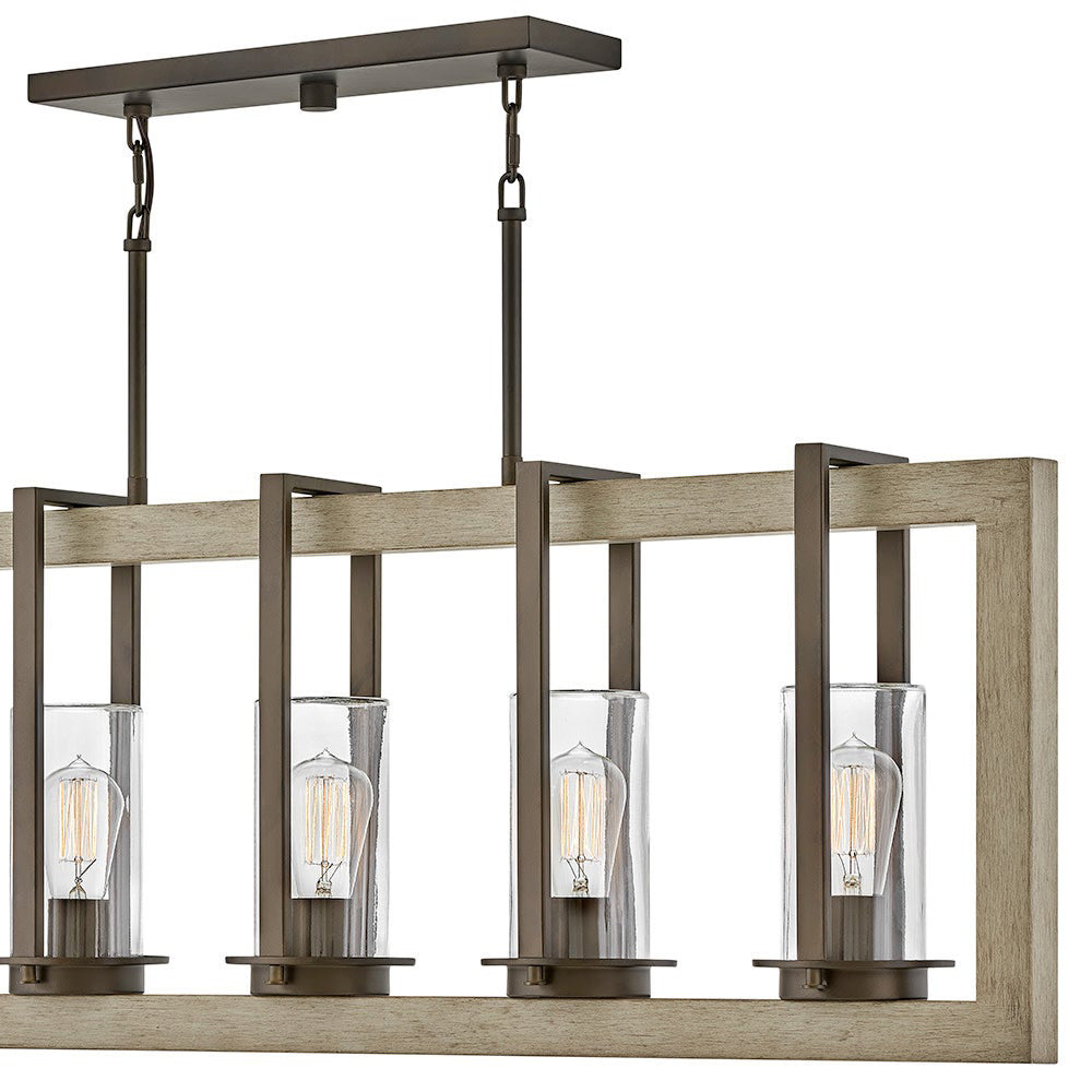 Riverwood Linear Outdoor Pendant Light in Detail.