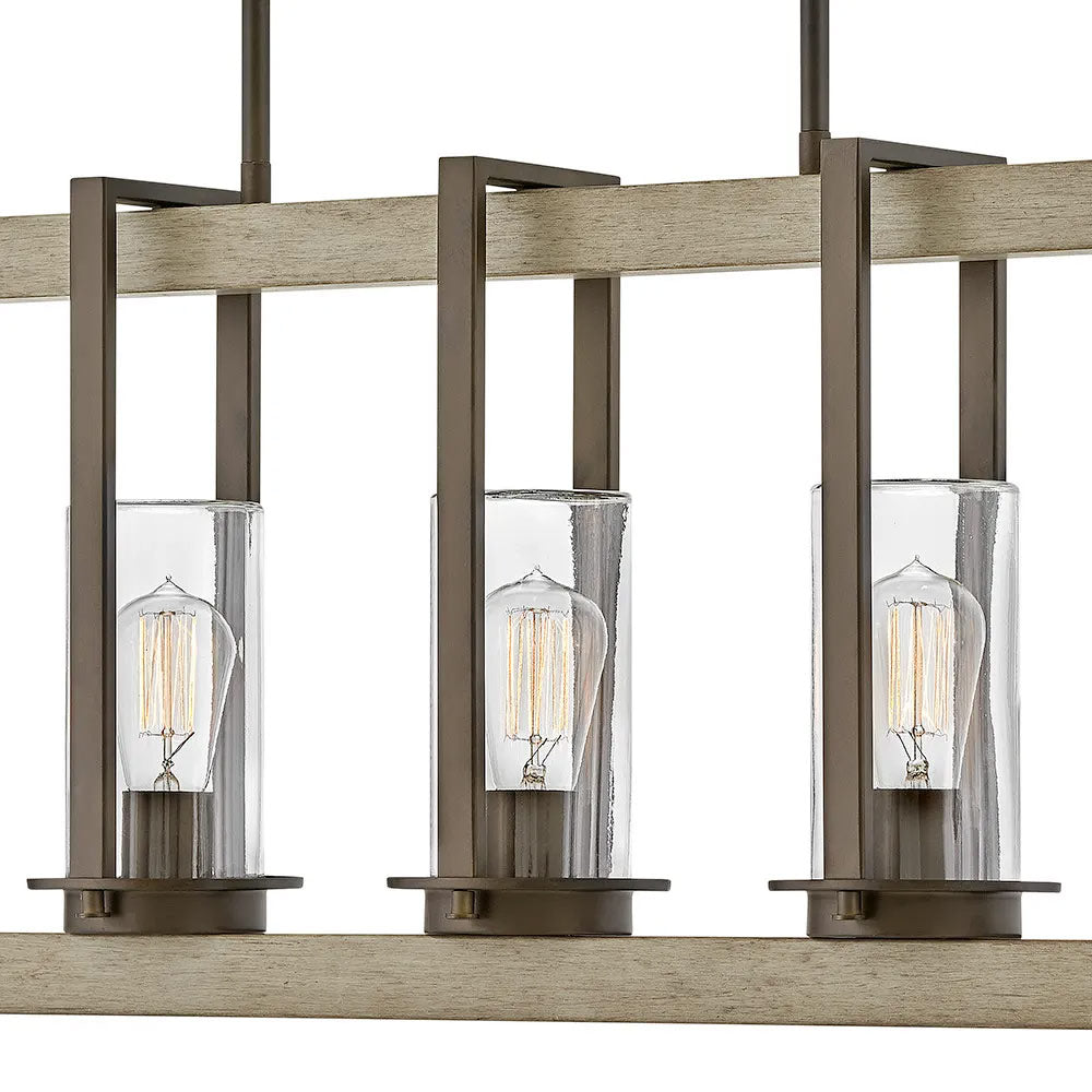 Riverwood Linear Outdoor Pendant Light in Detail.