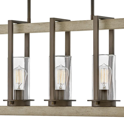 Riverwood Linear Outdoor Pendant Light in Detail.