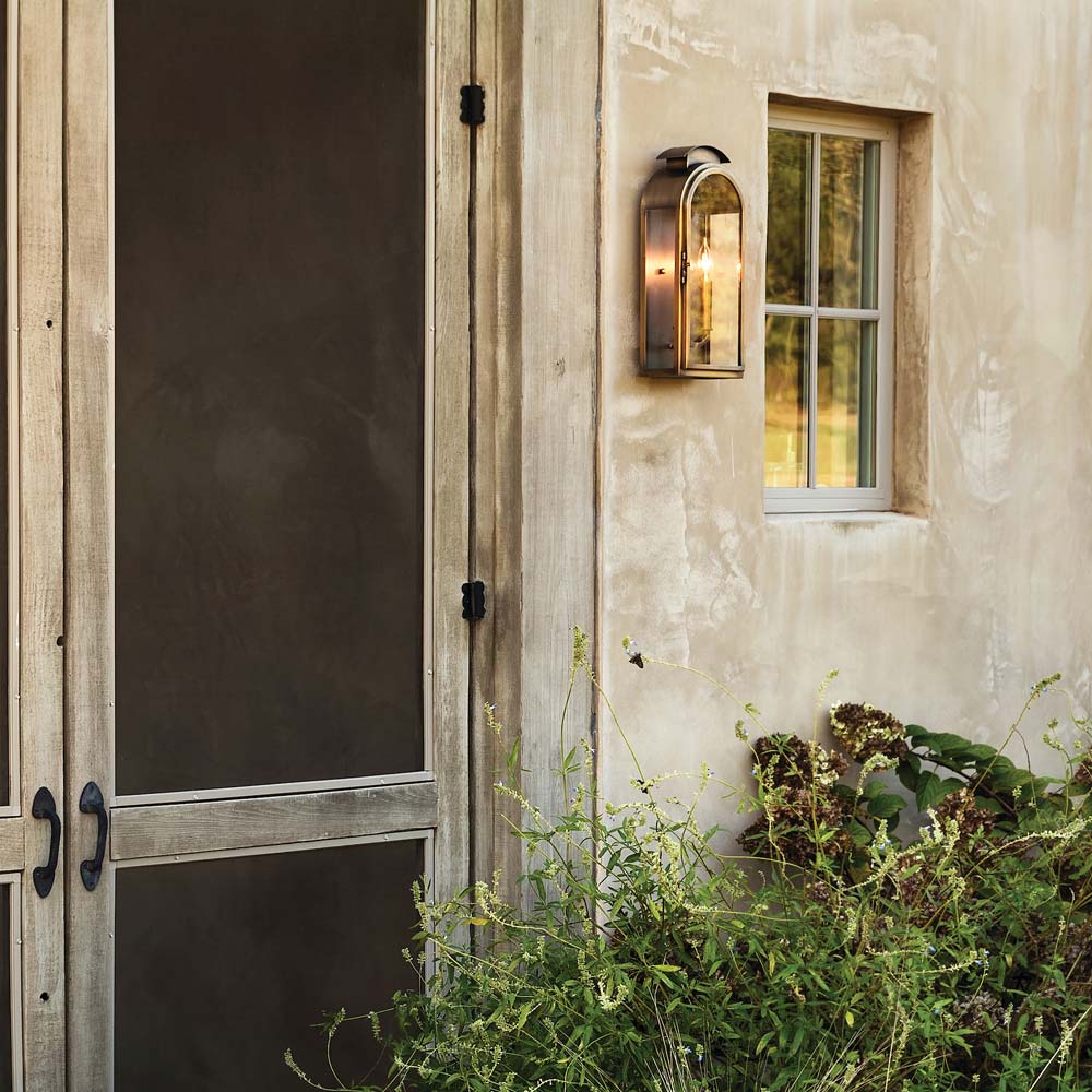 Rowley Outdoor Wall Light in Outside Area.